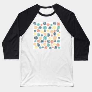 Vintage Colorful Swirls Baseball T-Shirt